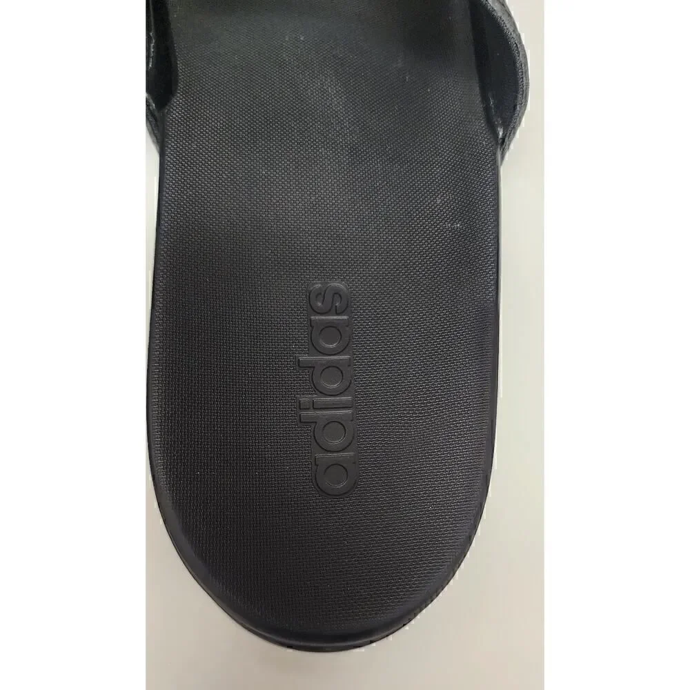 Adidas Adilette Black White Womens Athletic Slip-On Sandals Size US 12